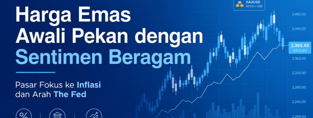 Harga Emas Awali Pekan dengan Sentimen Beragam, Pasar Fokus ke Inflasi dan Arah The Fed